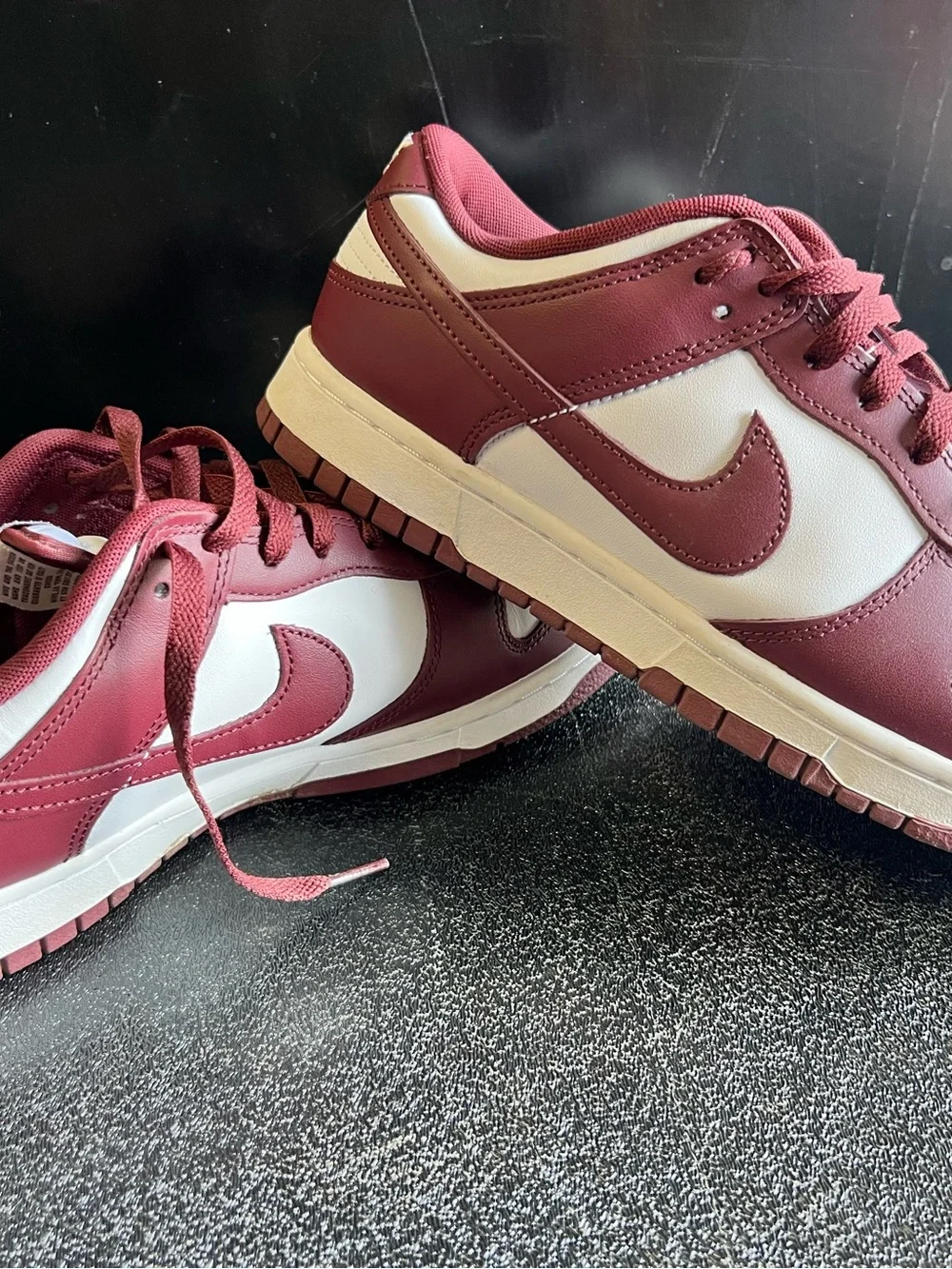 Nike Men’s Low-Top Sneakers in Burgundy and White